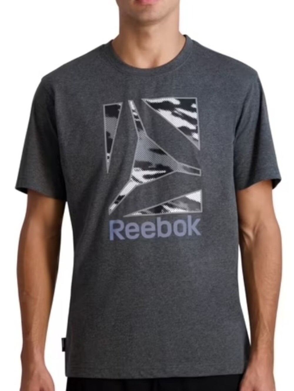 Reebok Men's Gray Graphic Logo T-Shirt